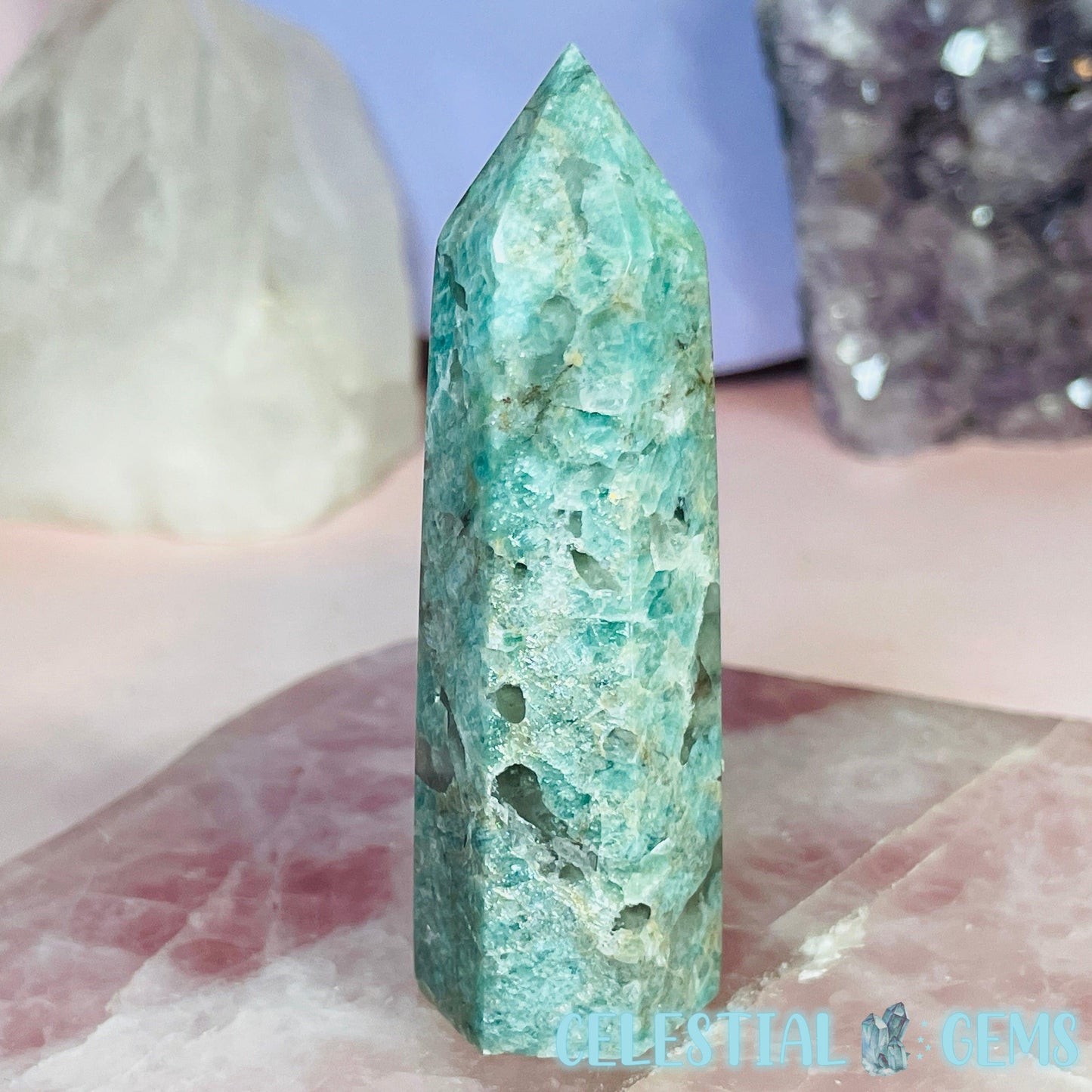 Amazonite + Smoky Quartz Small Tower