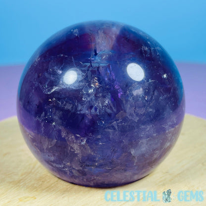 High Grade 'Trapiche' Phantom Amethyst Medium Sphere (Video)