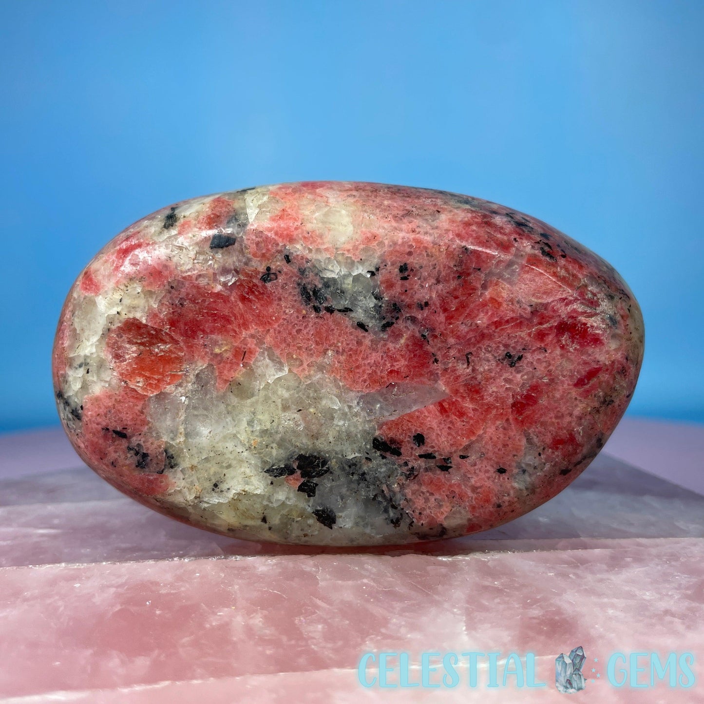 African Rhodonite + Quartz Medium Freeform