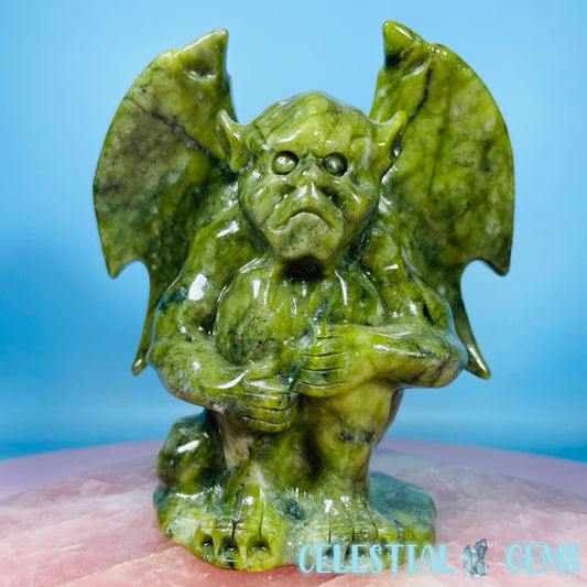 Green Jade Gargoyle Large Carving