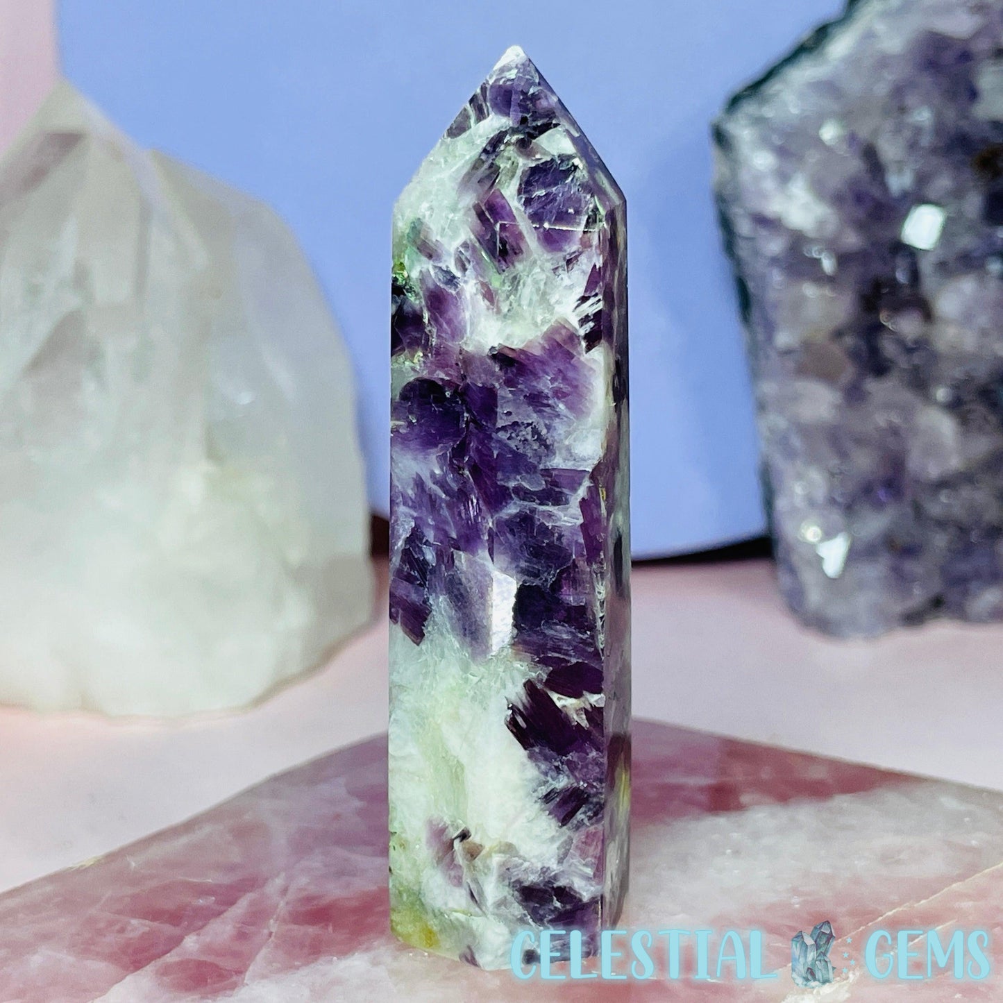 Gem Lepidolite Mica Small Tower