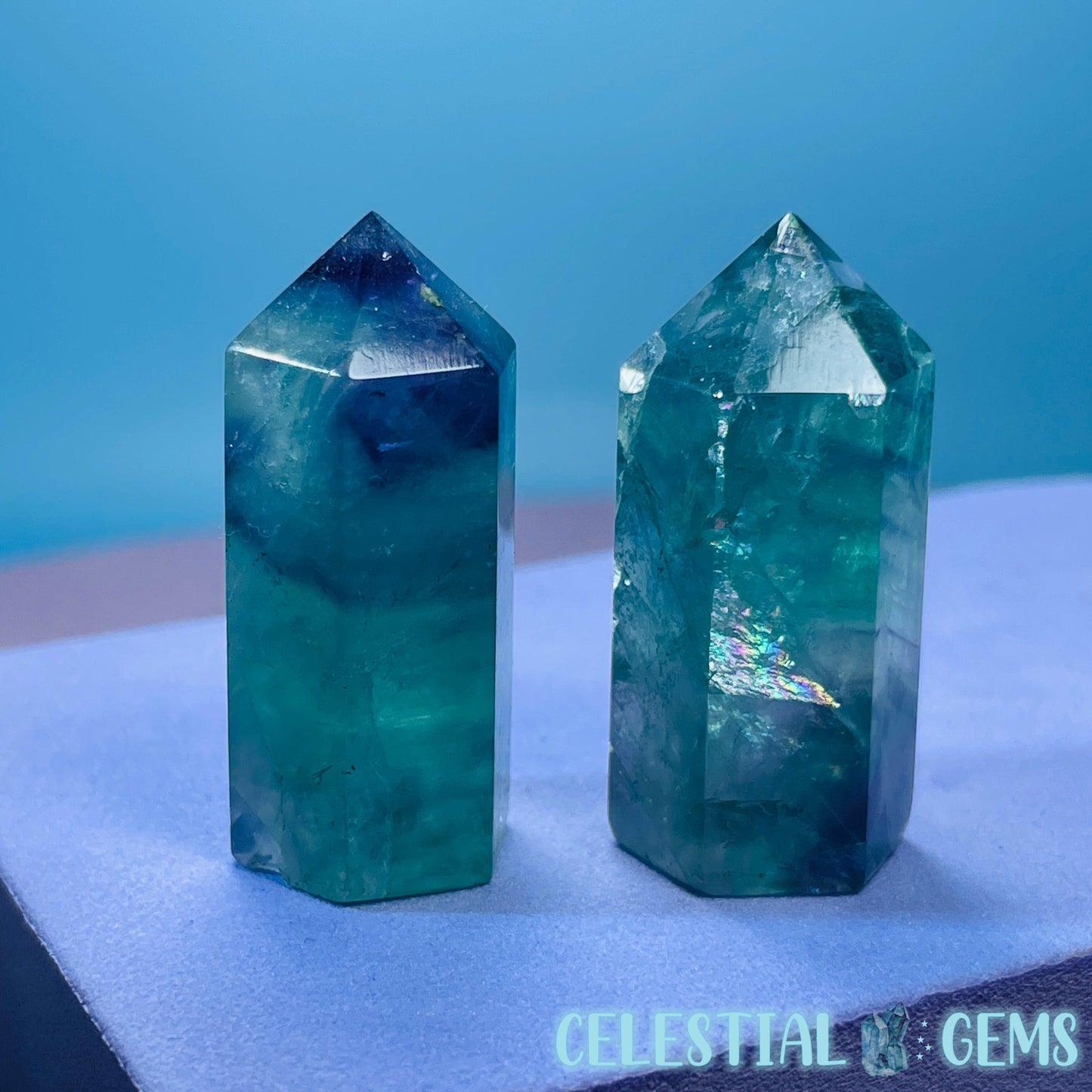 Rainbow Fluorite Point