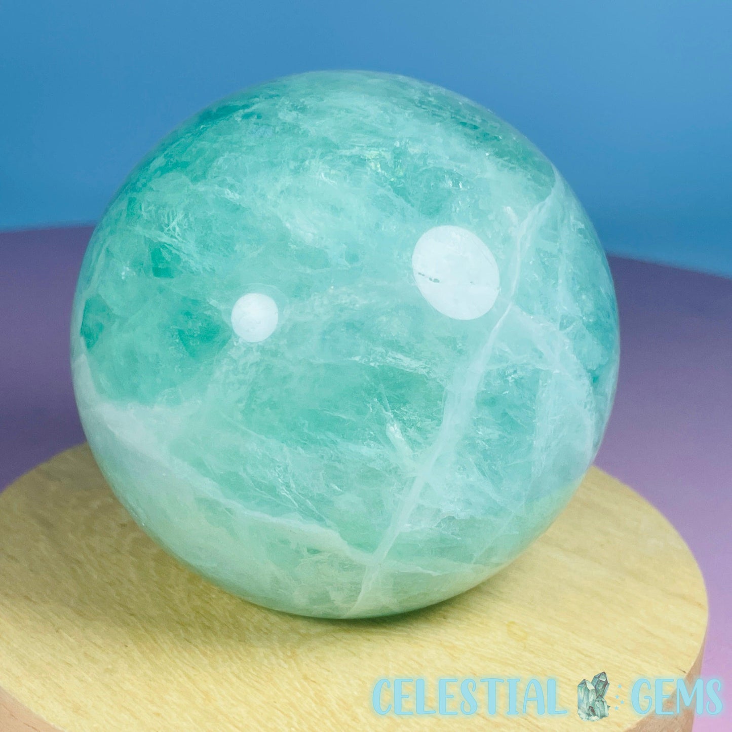 Green Fluorite Large Sphere (UV Reactive)