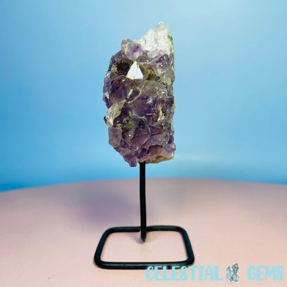 Amethyst Small Cluster on Metal Stand