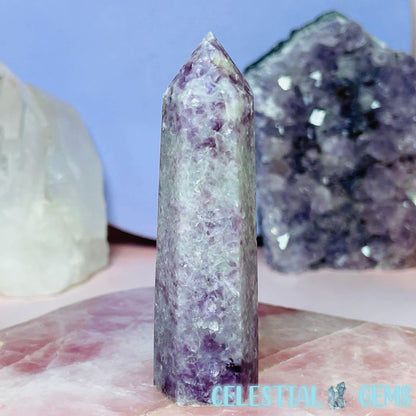 Gem Lepidolite Mica Small Tower