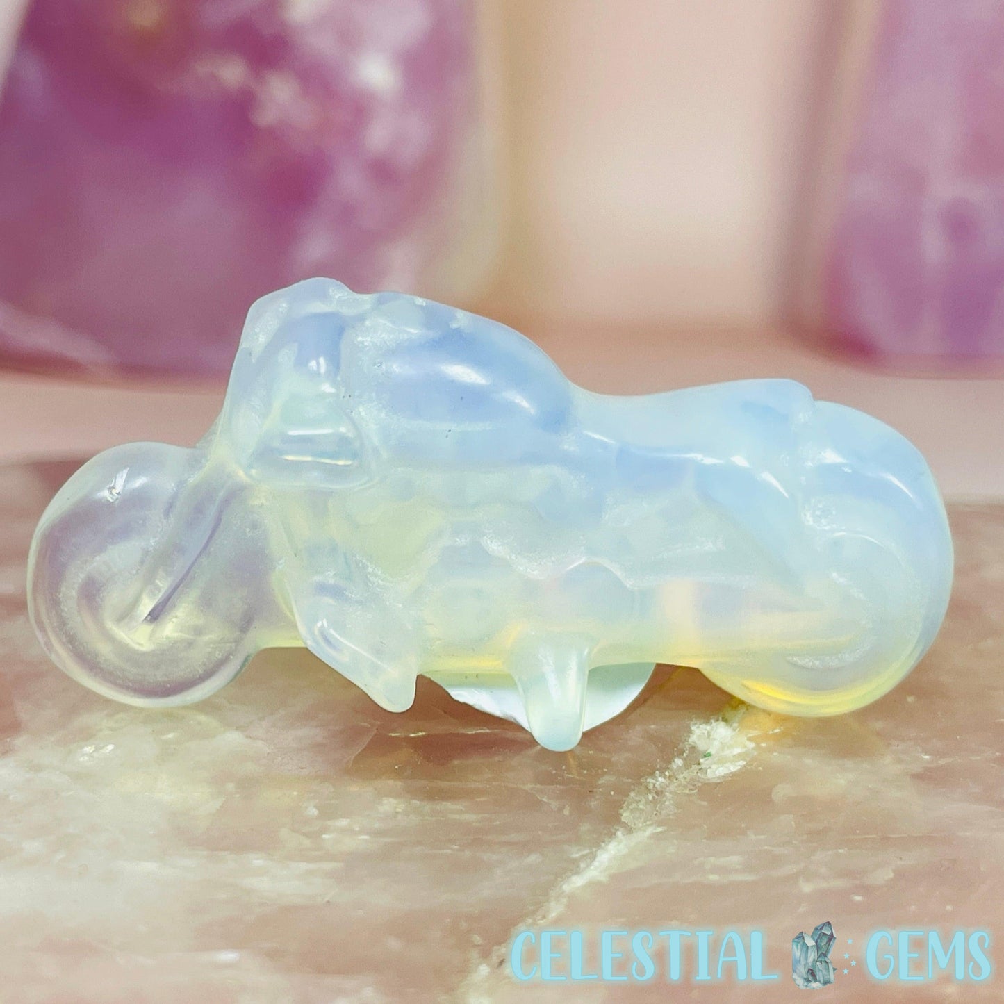 Crystal Motorbike Mini Carving