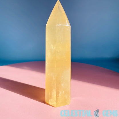 Optical Honey Calcite Medium Tower (Video)