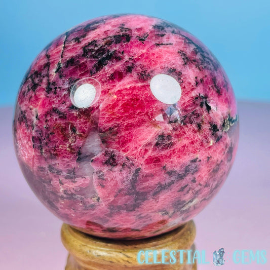 High Grade Rhodonite + Quartz Medium Sphere