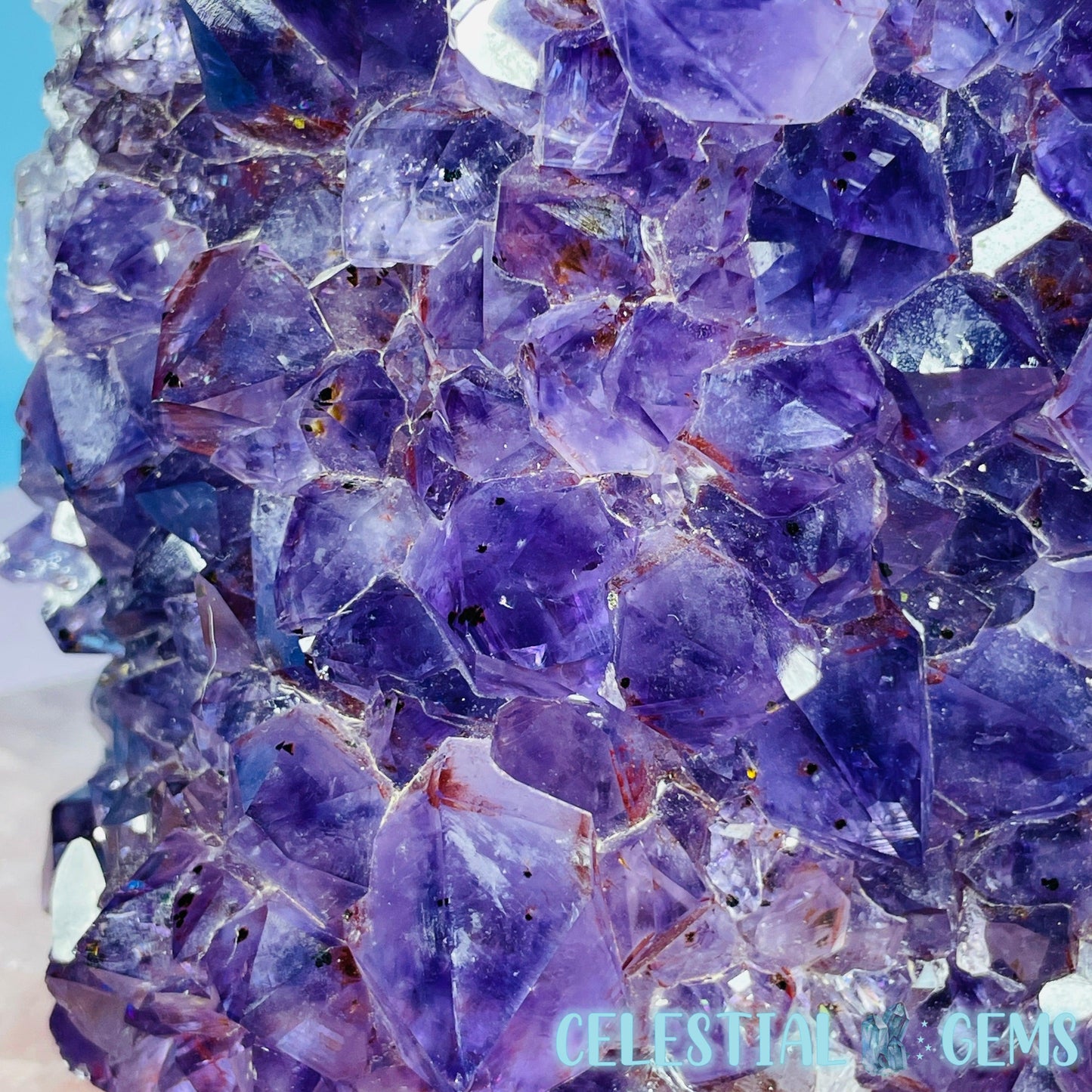 Dark Amethyst Large Cluster Freeform (with baby Quartz)