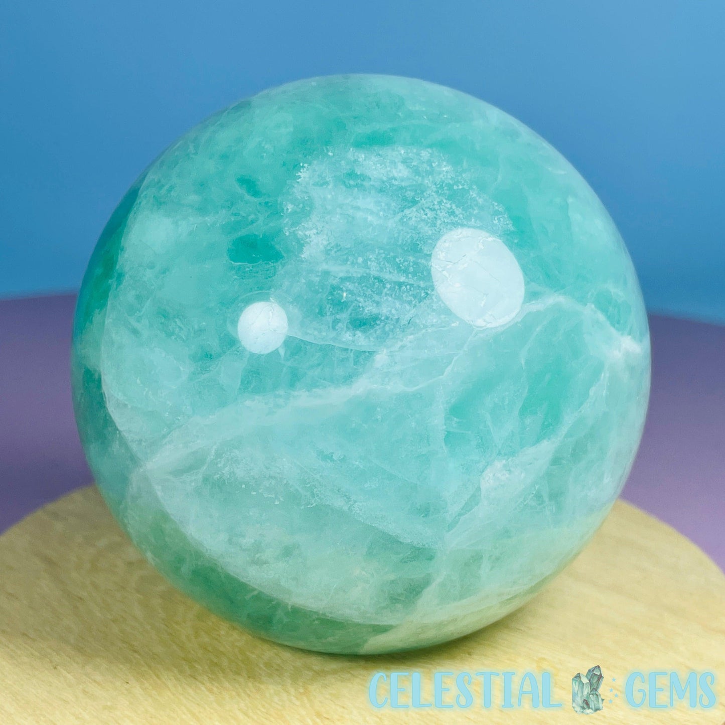 Green Fluorite Large Sphere (UV Reactive)