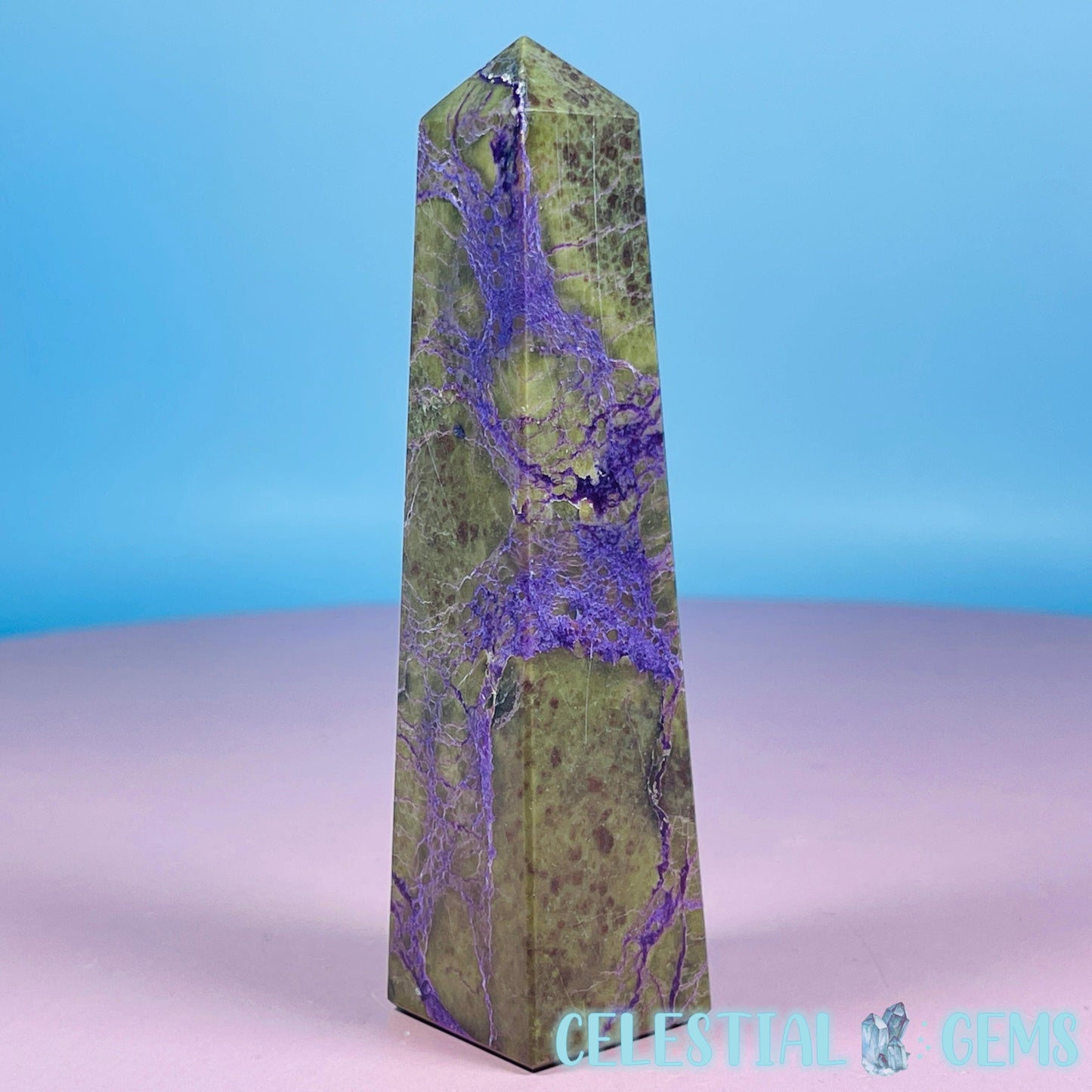 Atlantisite (Stichtite + Serpentine) Obelisk Small Tower