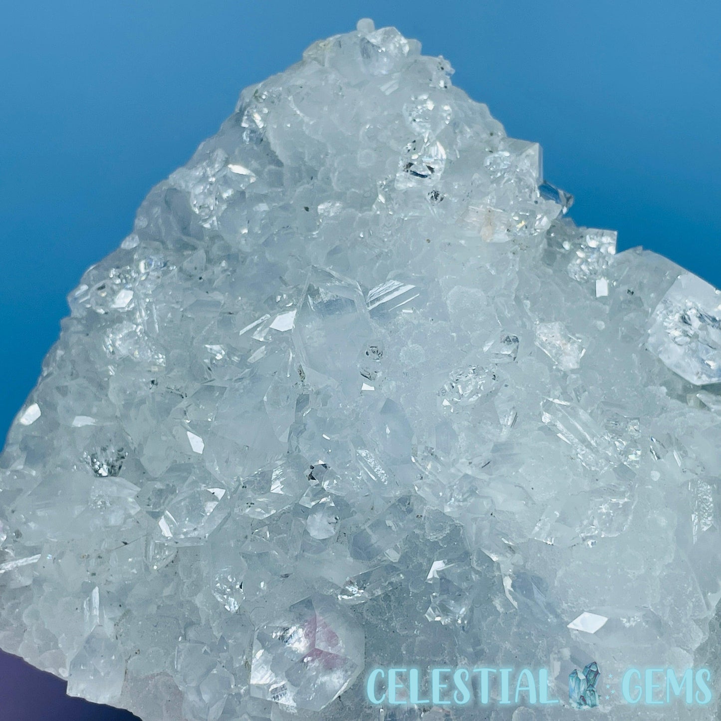 A Grade Diamond Apophyllite + White Chalcedony Medium Cluster