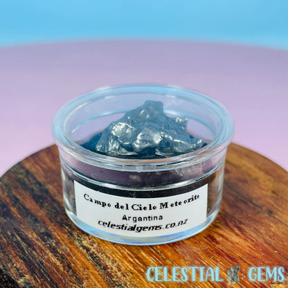 Argentina 'Campo del Cielo' Mini Meteorite Piece in Specimen Pottle