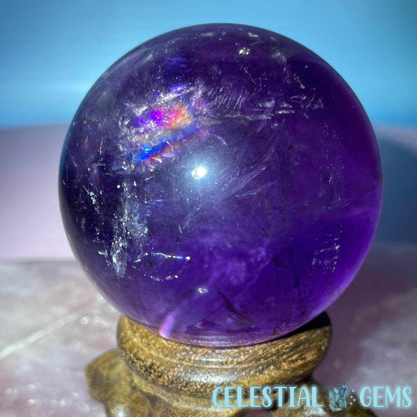 A Grade Bolivian Phantom Ametrine Medium Sphere (Video)