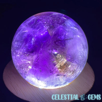 A Grade Bolivian Phantom Ametrine Medium Sphere (Video)
