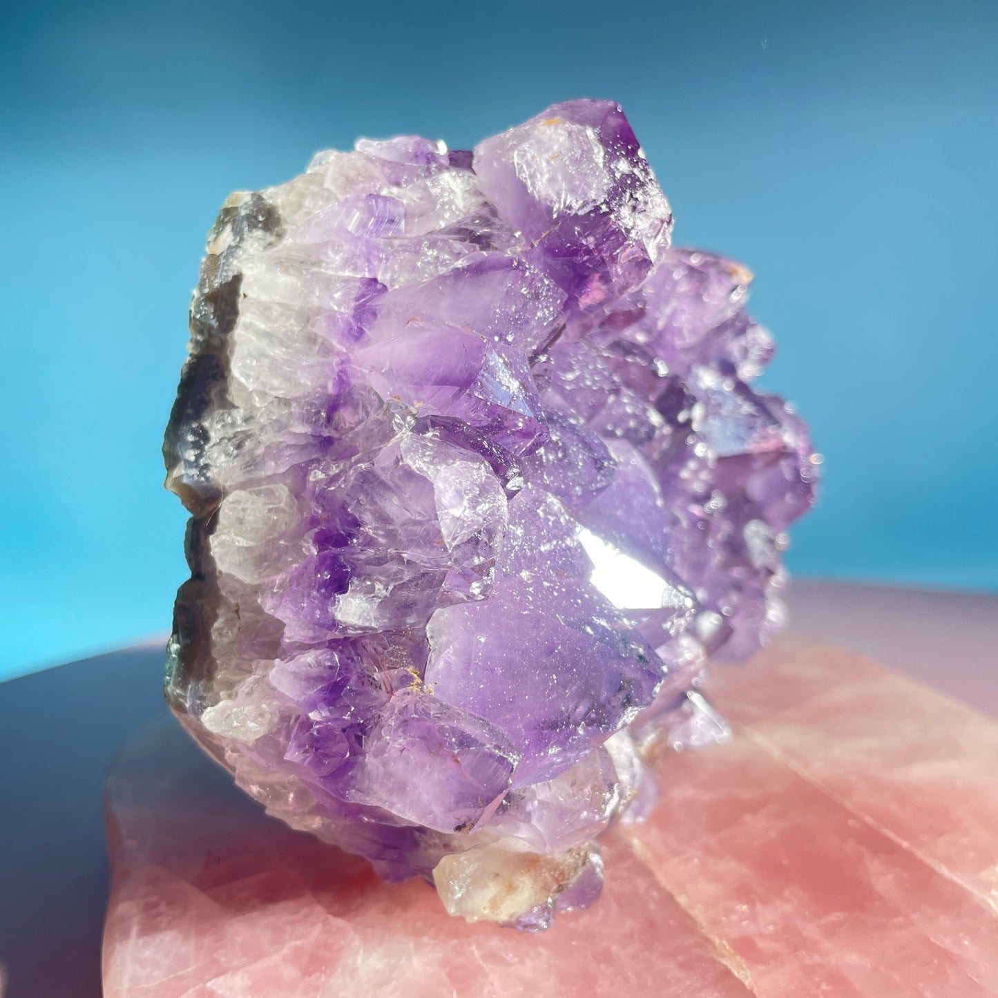 Dark Amethyst Medium Standing Cluster (Video)