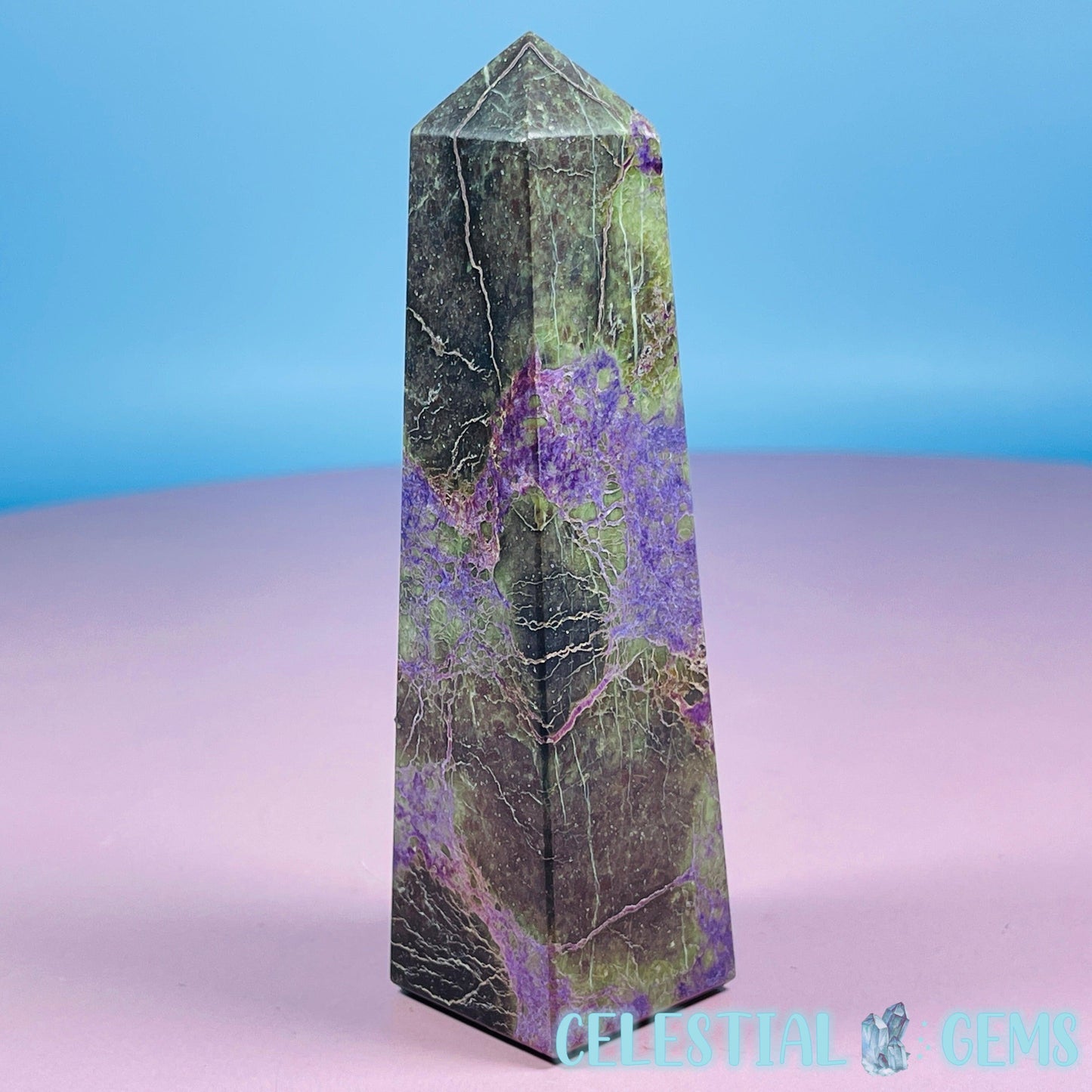 Atlantisite (Stichtite + Serpentine) Obelisk Small Tower