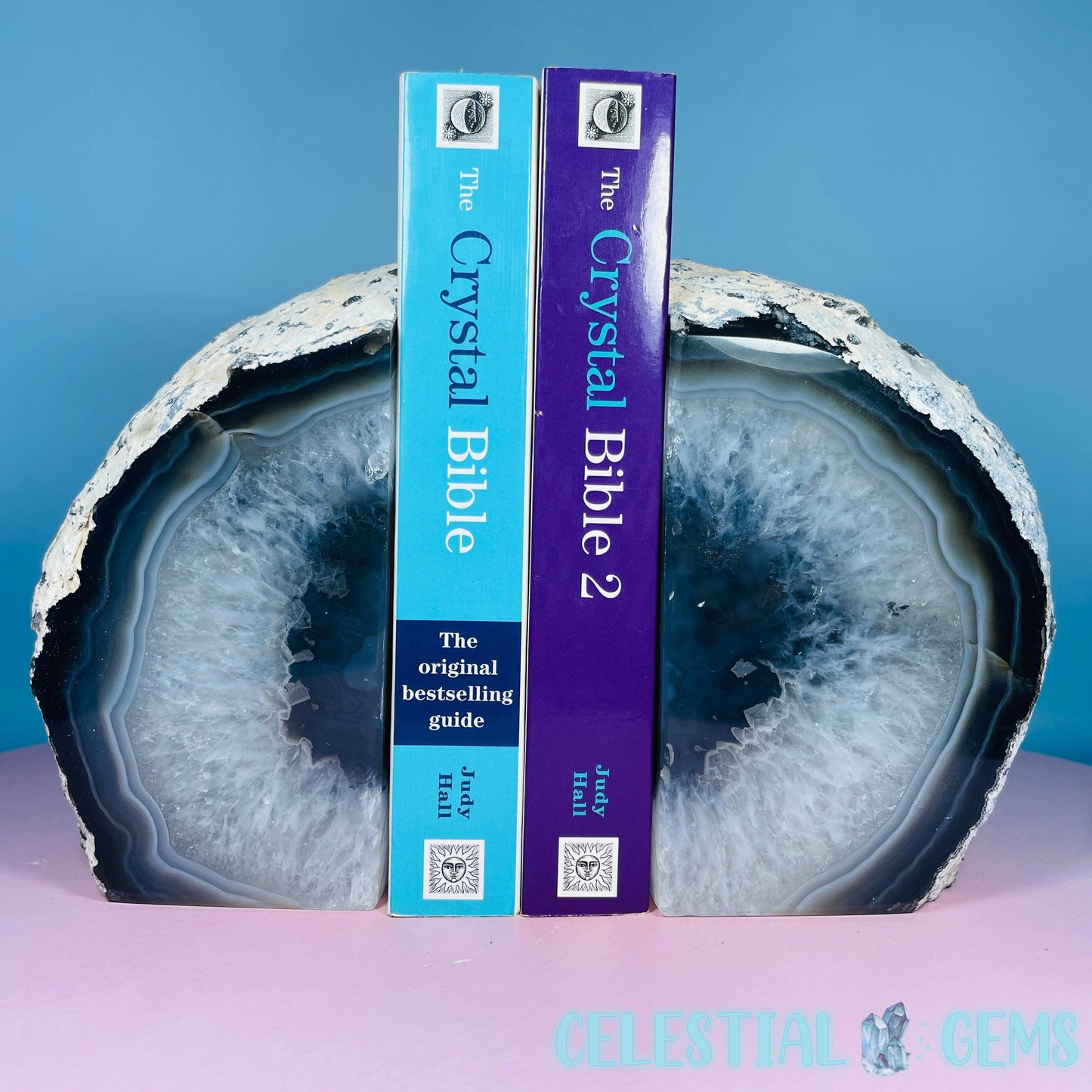 Natural Agate Large Pair of Bookends