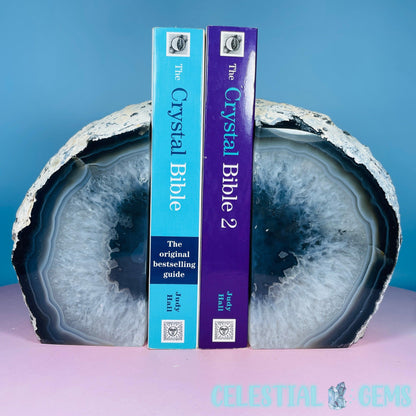 Natural Agate Large Pair of Bookends