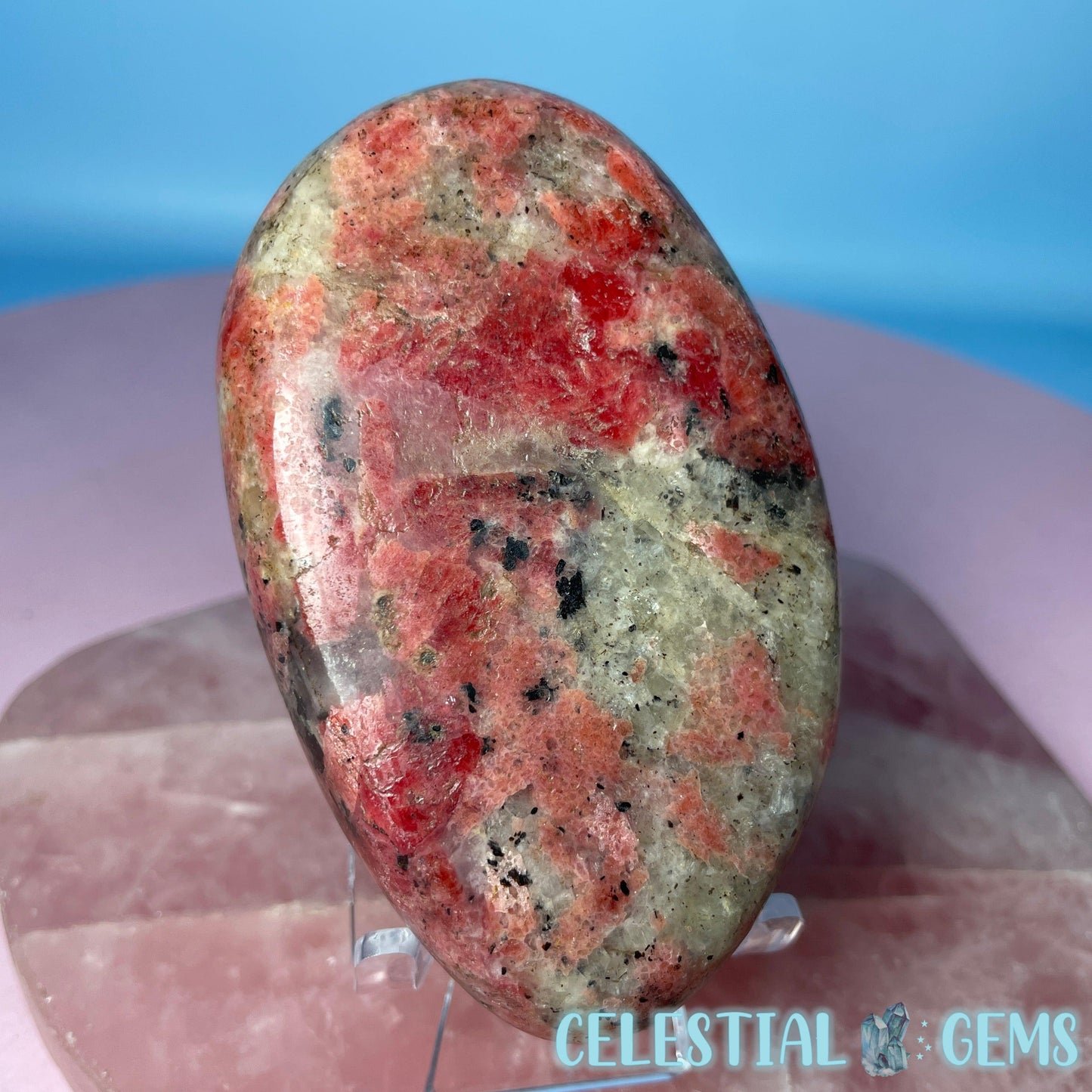 African Rhodonite + Quartz Medium Freeform