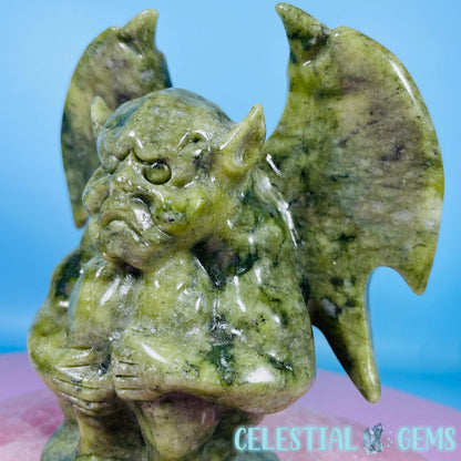 Green Jade Gargoyle Large Carving