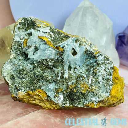 EXTREMELY RARE Blue Barite + Calcite Medium Cluster Specimen D