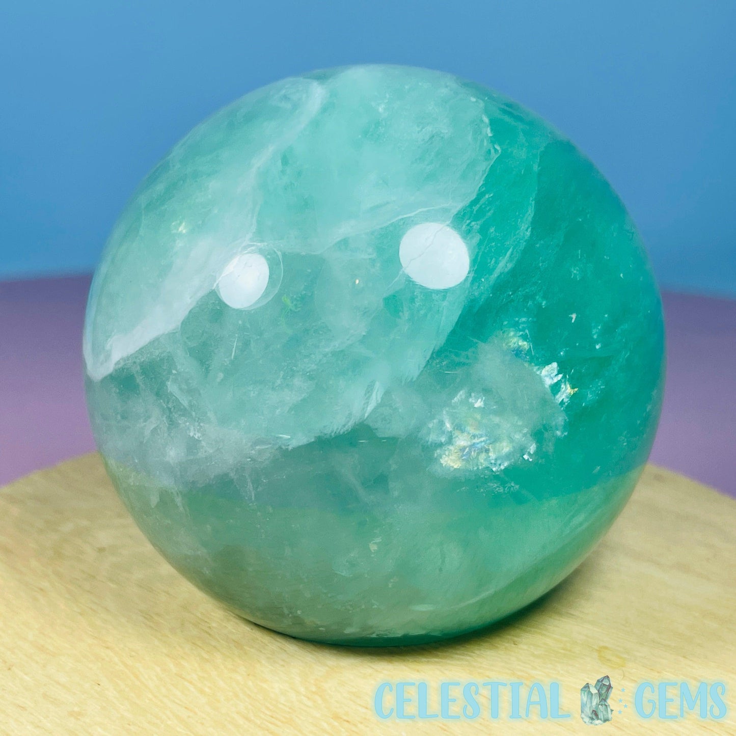 Green Fluorite Medium Sphere (UV Reactive)