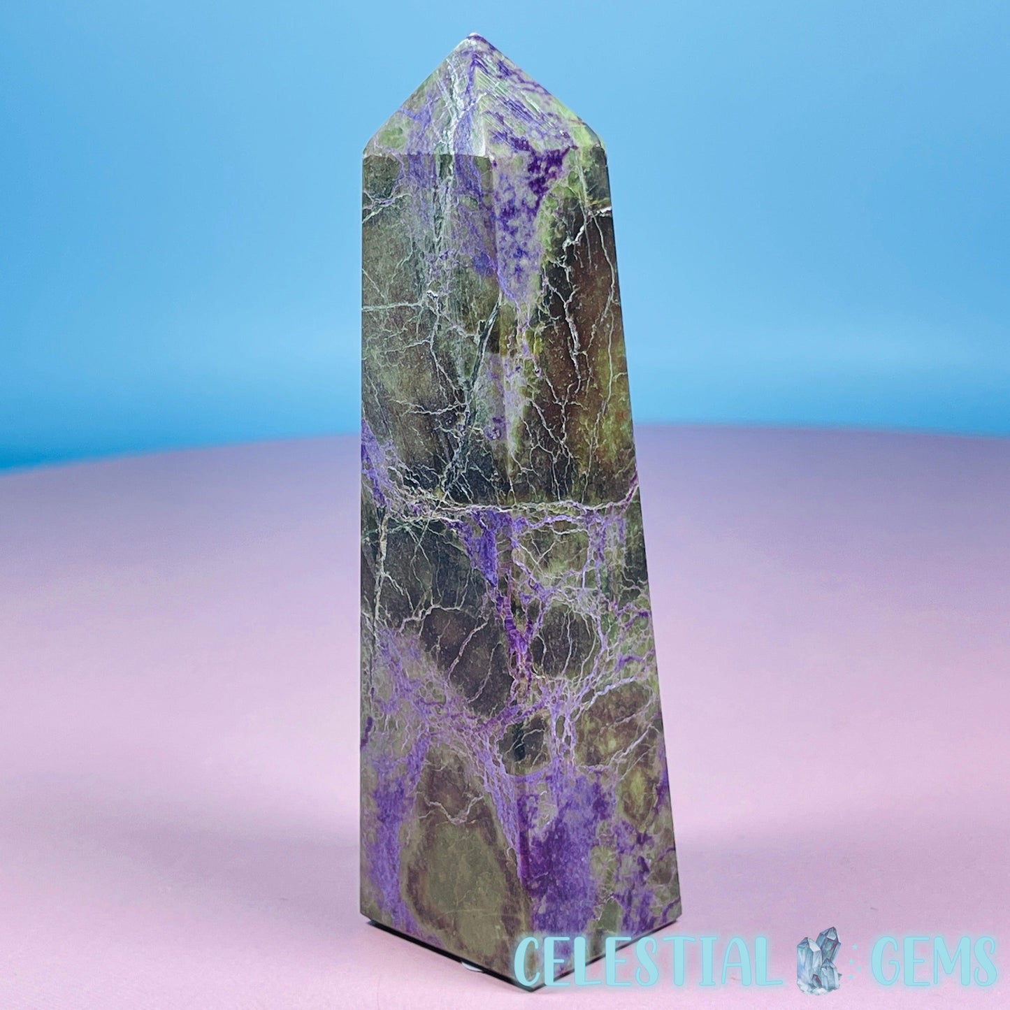 Atlantisite (Stichtite + Serpentine) Obelisk Small Tower