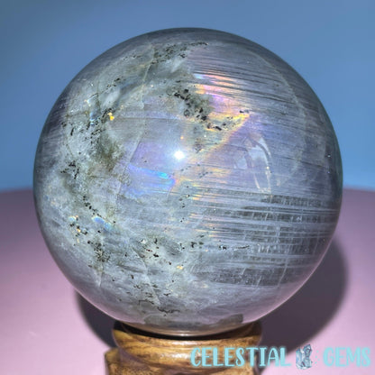 Purple Labradorite Large Sphere (Video)