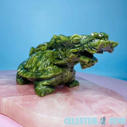 Green Jade 'Pixiu' Dragon Turtle Medium Carving