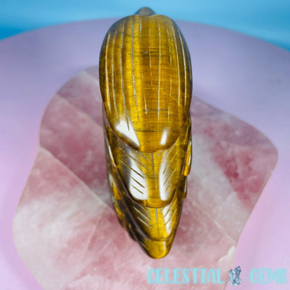 Tigers Eye Eagle Bird Medium Carving (Video)