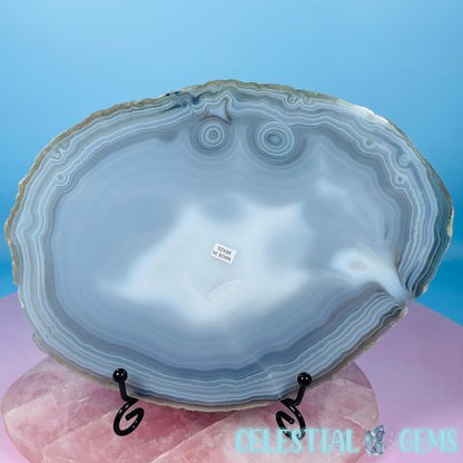 Natural Grey Agate Large Polished Slice