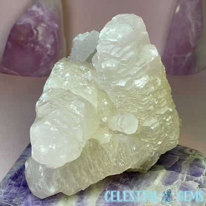 Mangano Calcite Stepped Medium Cluster Specimen D (UV Glow!)