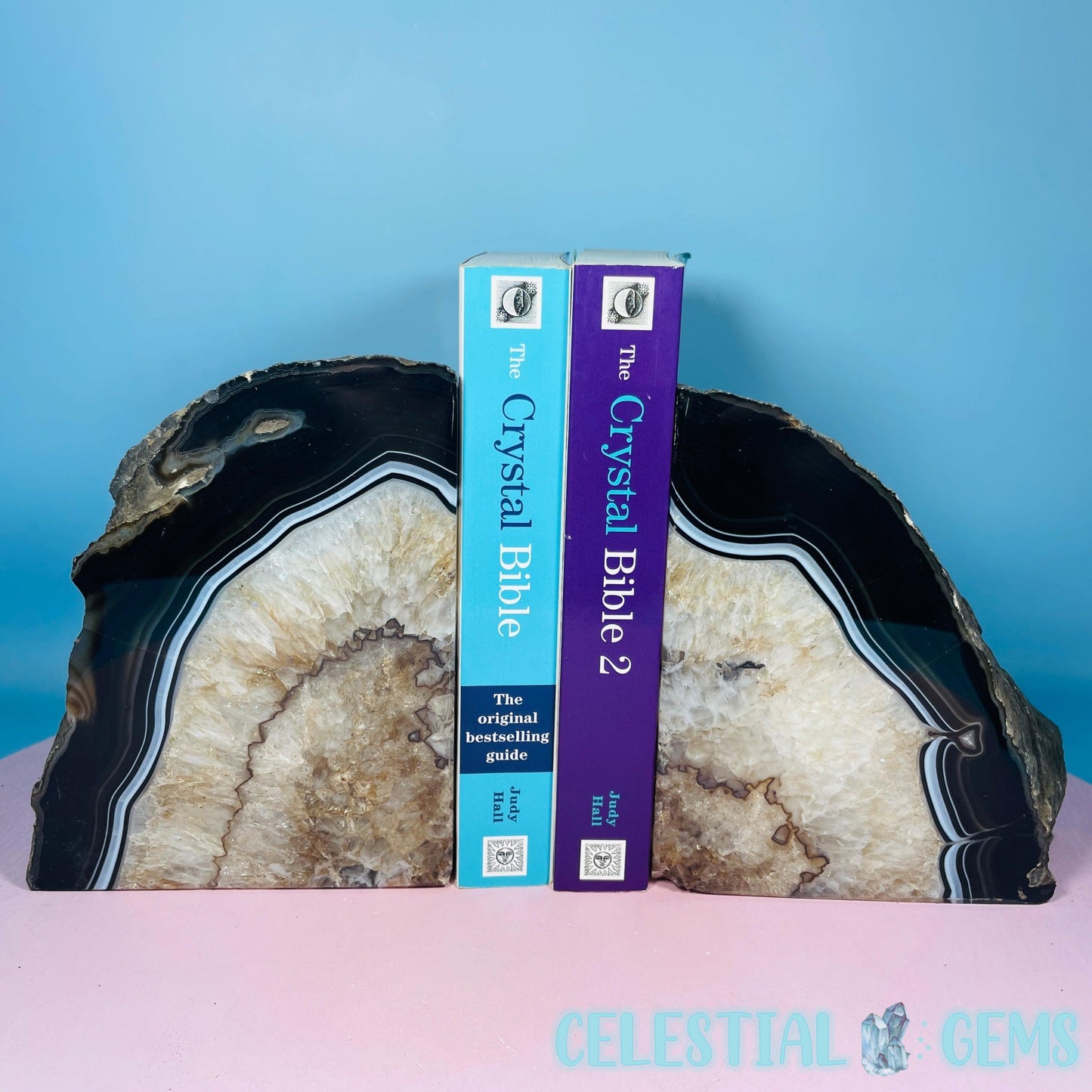 Black Agate Extra Large Pair of Bookends