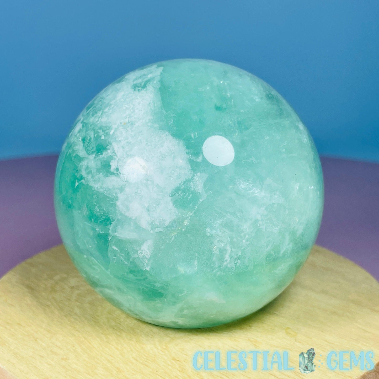 Green Fluorite Large Sphere (UV Reactive)