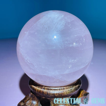 Rose Quartz Medium Sphere (Star Flash in Video!)