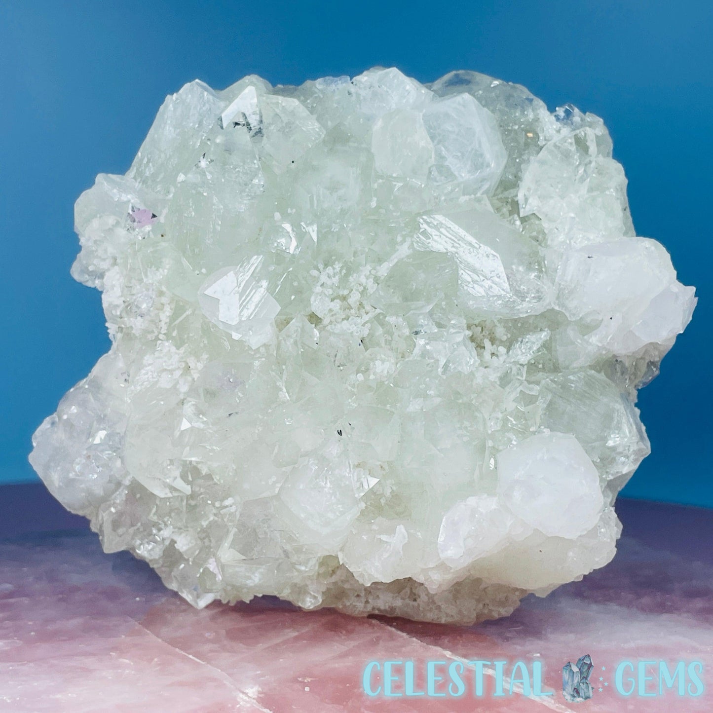 A Grade Diamond Apophyllite + White Chalcedony Medium Cluster