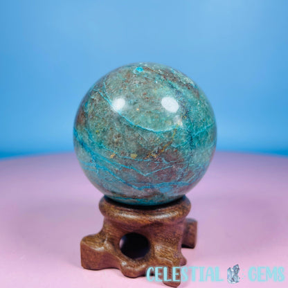 Chrysocolla + Shattuckite Medium Sphere