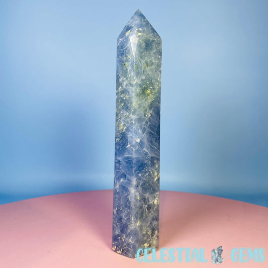 Dark Blue Calcite Large Tower