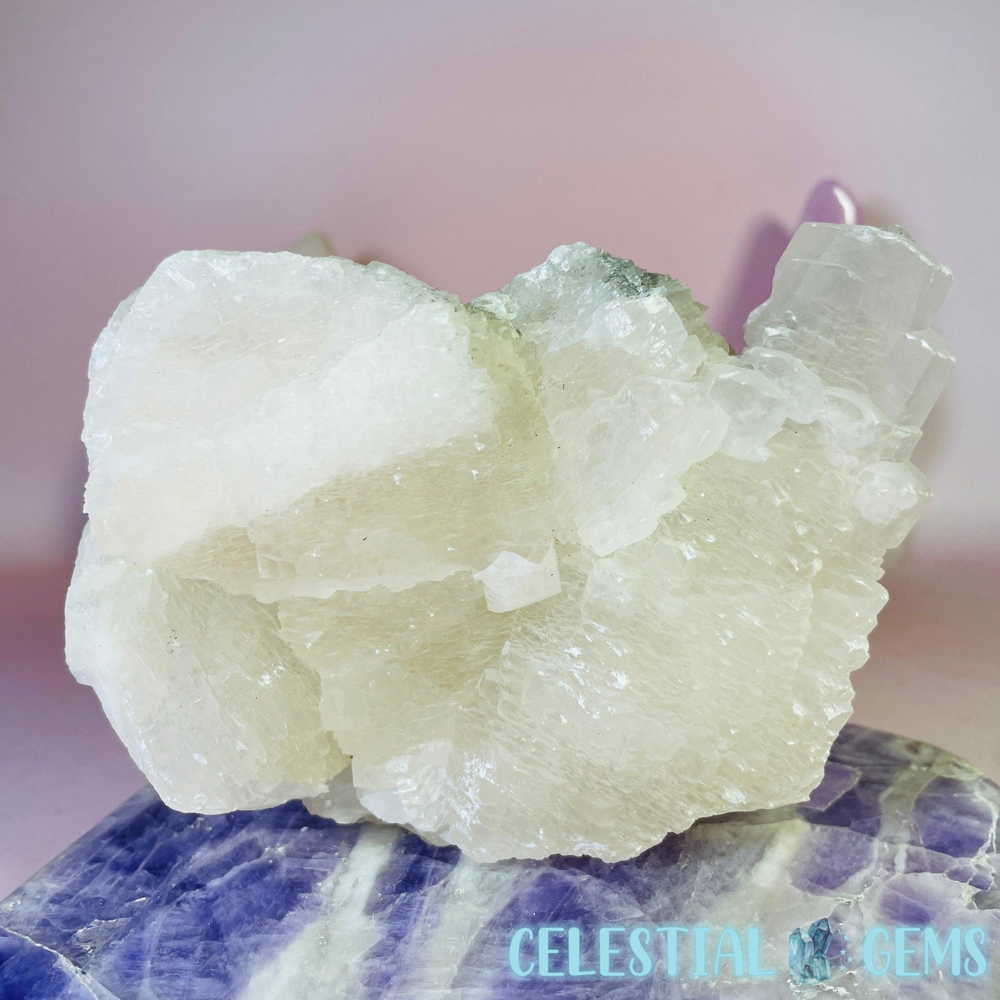 Mangano Calcite Stepped Medium Cluster Specimen B (UV Glow!)