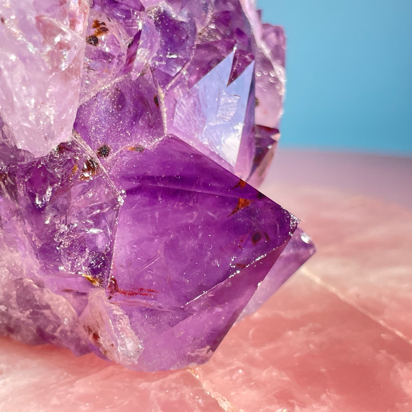 Dark Amethyst Medium Standing Cluster (Video)