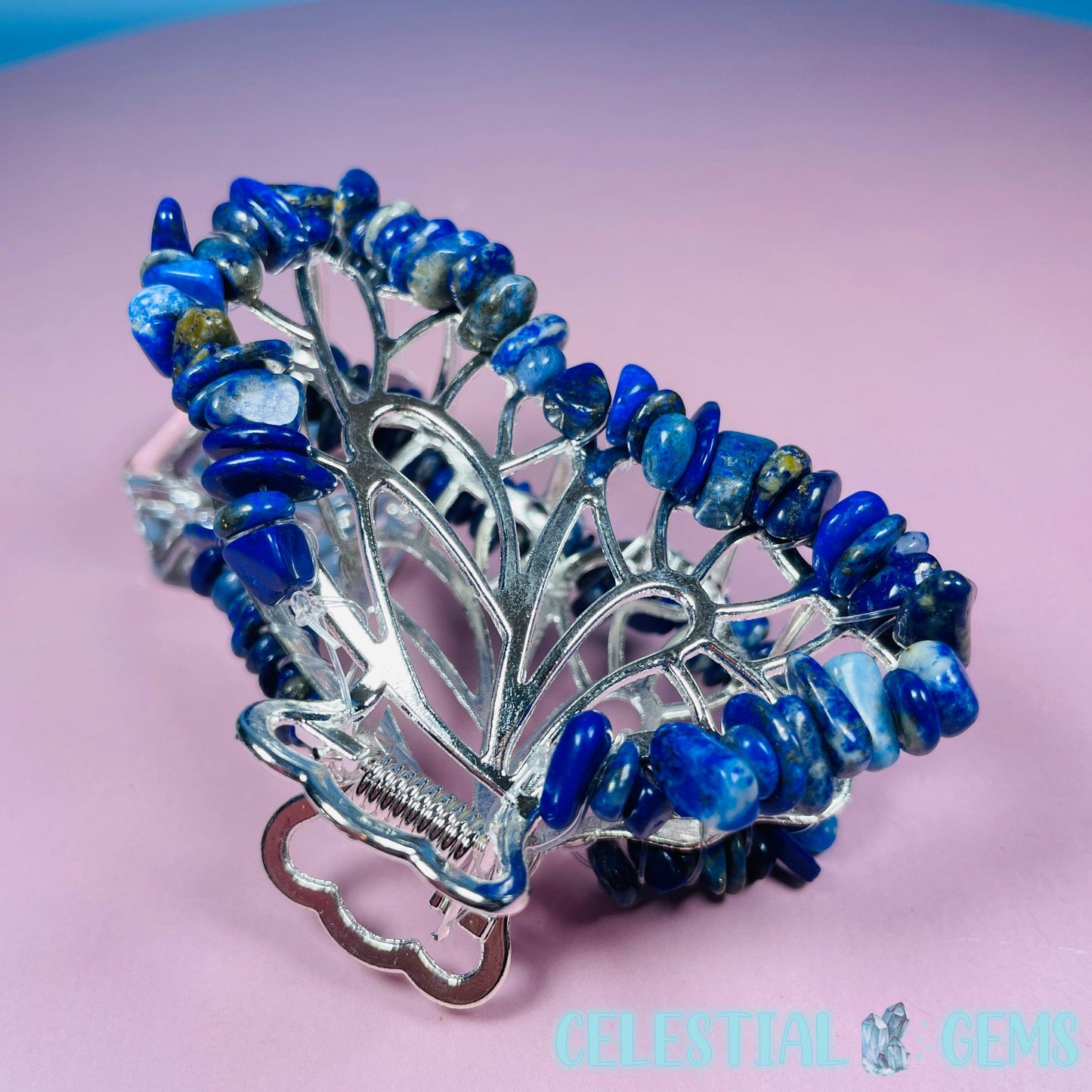 Lapis Lazuli Butterfly Hair Claw Clip