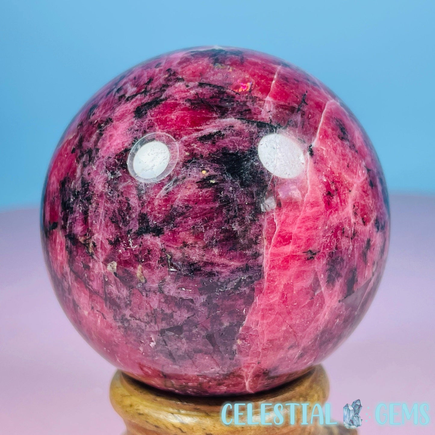 High Grade Rhodonite + Quartz Medium Sphere