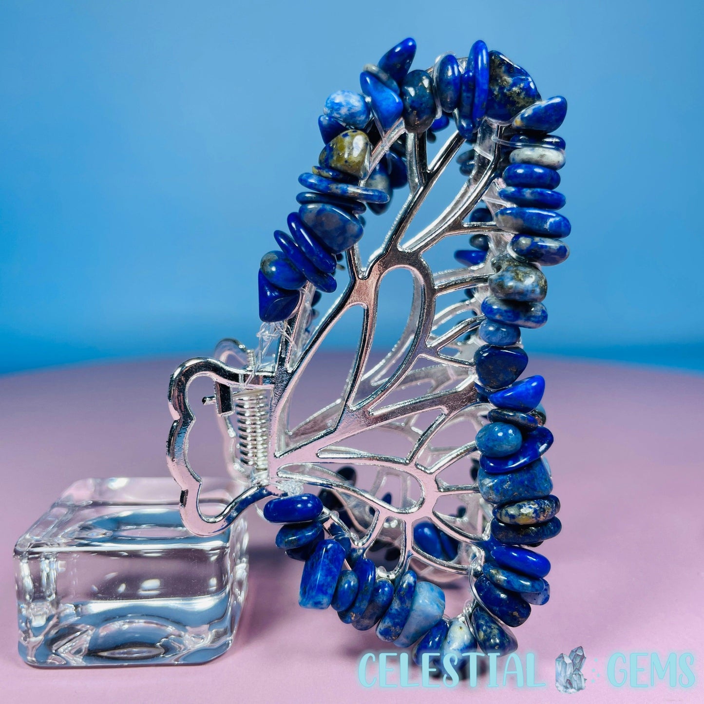 Lapis Lazuli Butterfly Hair Claw Clip