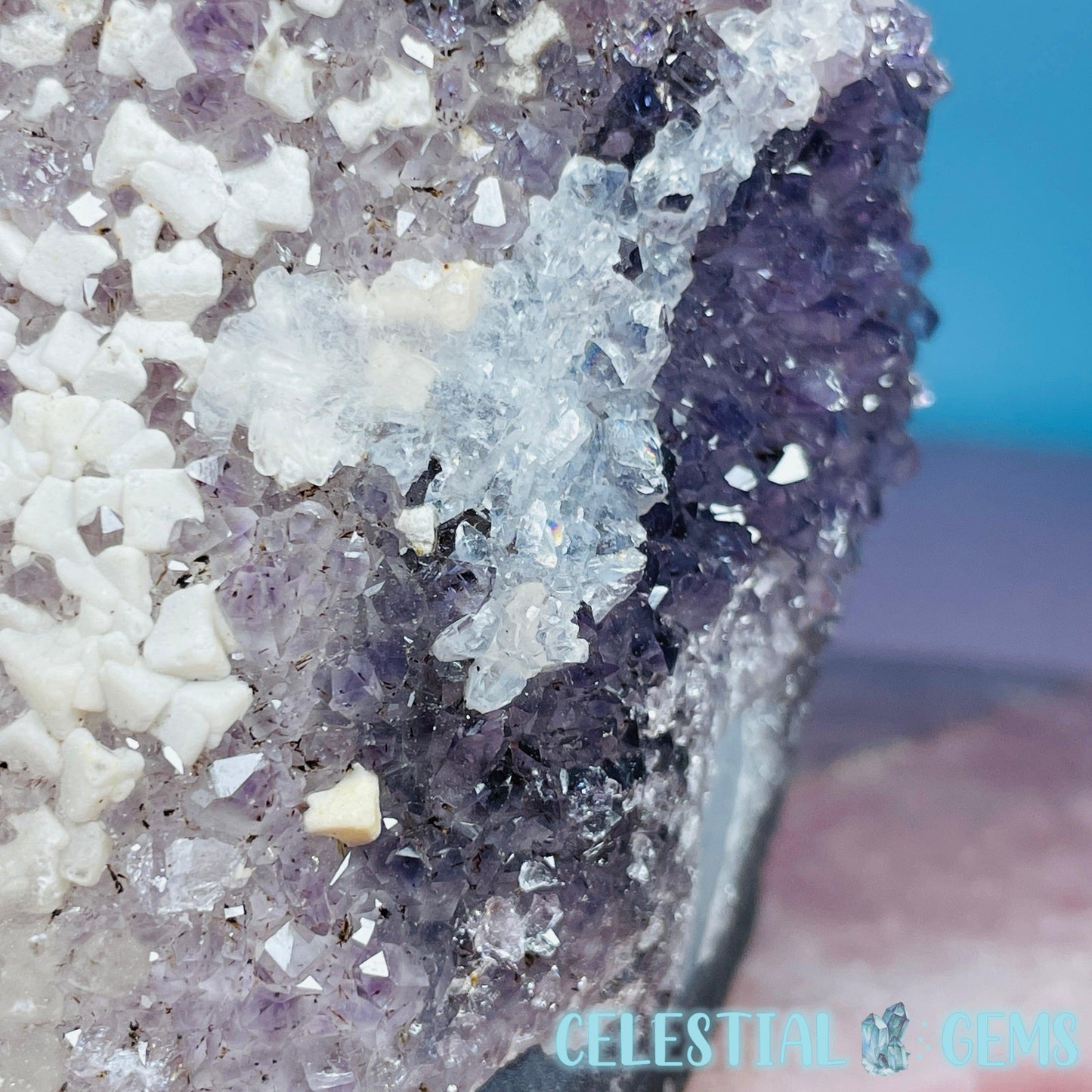 Amethyst, Microcline + Agate Medium Cluster Freeform