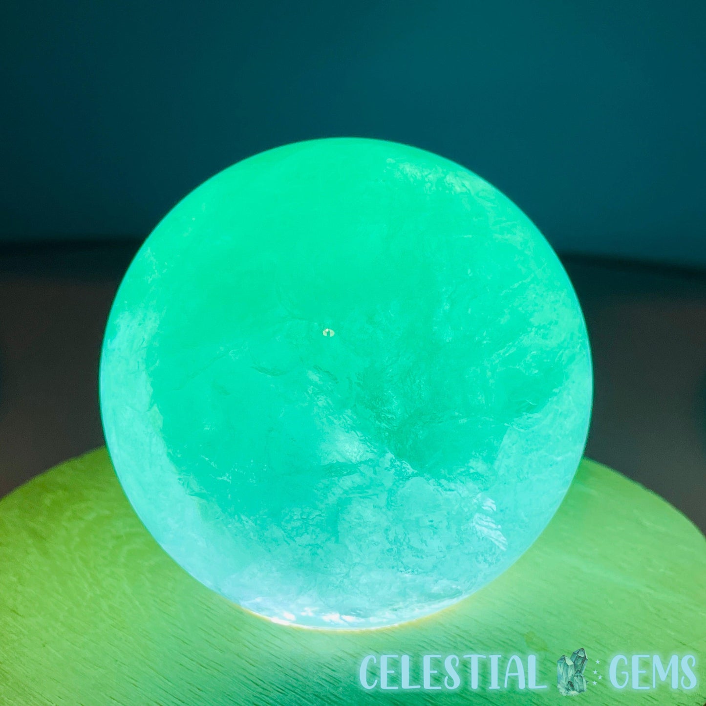 Green Fluorite Medium Sphere (UV Reactive)