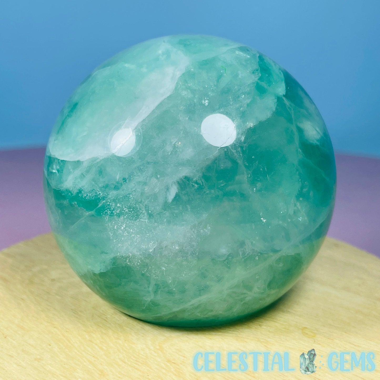 Green Fluorite Medium Sphere (UV Reactive)