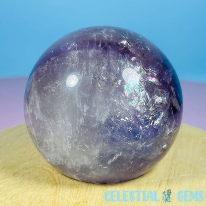 High Grade 'Trapiche' Phantom Amethyst Medium Sphere (Video)