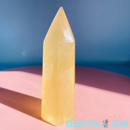 Optical Honey Calcite Medium Tower (Video)