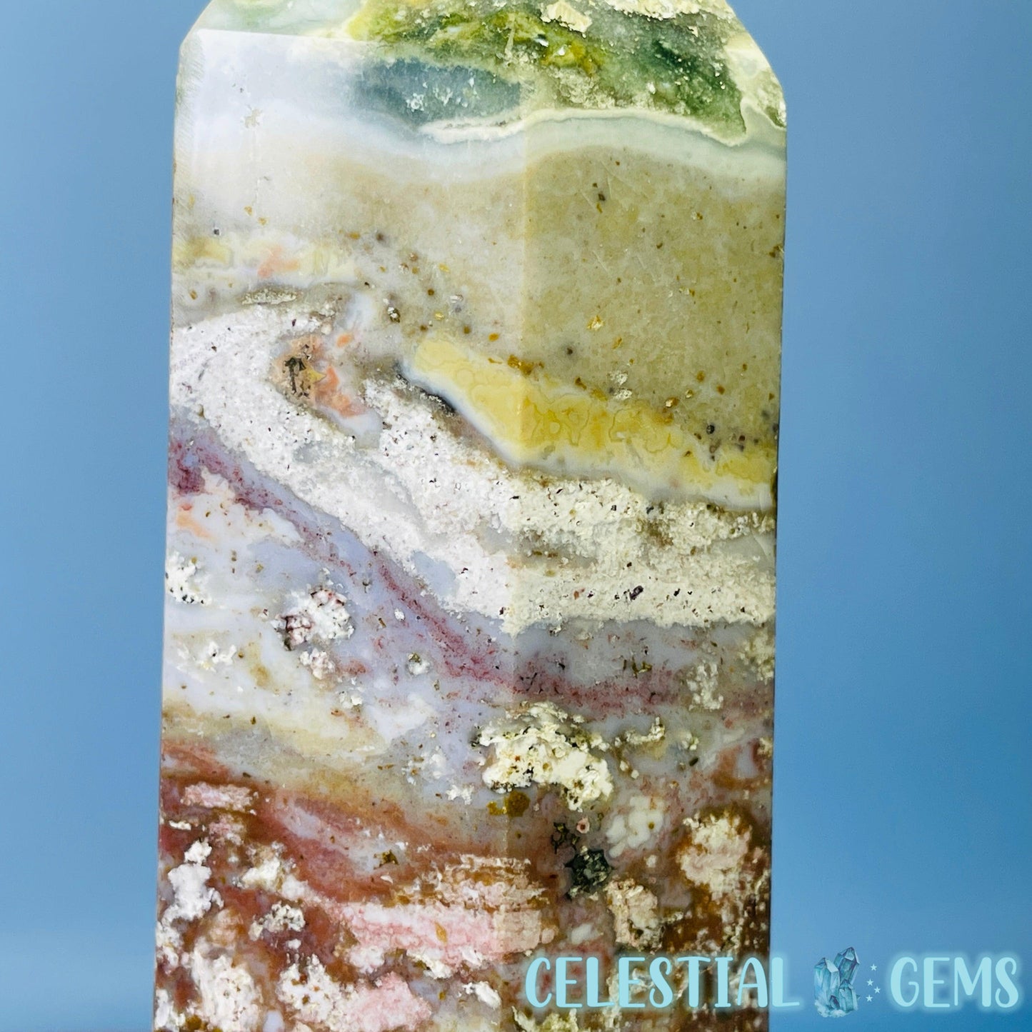 Multicoloured Ocean Jasper Large Chunky Tower